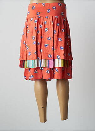 Jupe mi-longue coupe évasée orange PAUL BRIAL femme