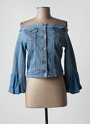 Veste en jean strass bleu PAUL BRIAL femme