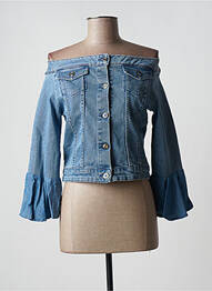 Veste en jean strass bleu PAUL BRIAL femme