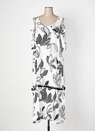 Robe longue manches courtes manches courtes blanc OZÉE femme