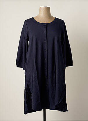 Robe mi-longue coupe évasée manches 3/4 bleu G!OZE femme