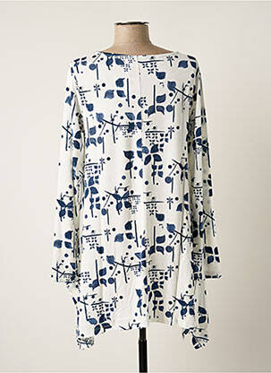 Tunique manches longues fermeture boutonnée sur le devant bleu G!OZE femme