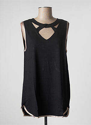 Tunique sans manche col rond noir MALOKA femme