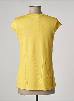 T-shirt stretch manches courtes jaune MALOKA femme