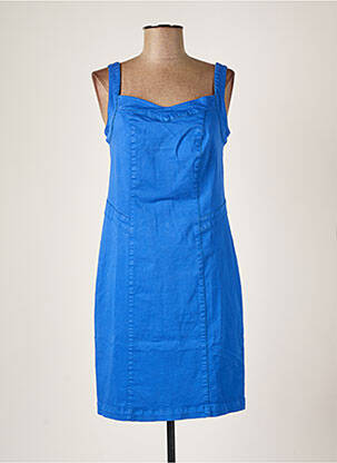 Robe courte sans manche sans manche bleu PAUL BRIAL femme