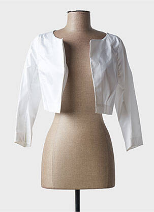Boléro coupe cintrée blanc PAUL BRIAL femme