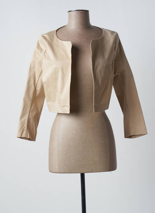 Boléro col rond beige PAUL BRIAL femme