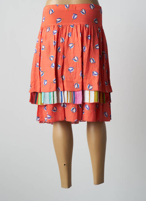 Jupe mi-longue orange PAUL BRIAL pour femme