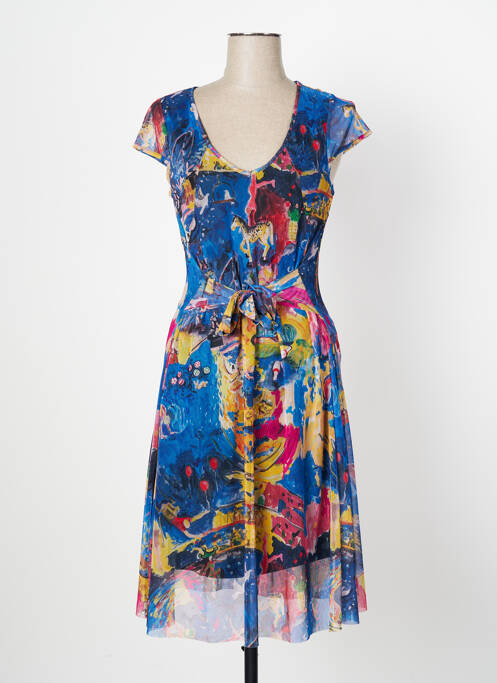 Robe mi-longue bleu MALOKA pour femme