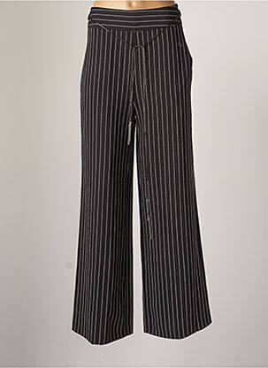 Pantalon droit tissage popeline taille normale noir PAUL BRIAL femme