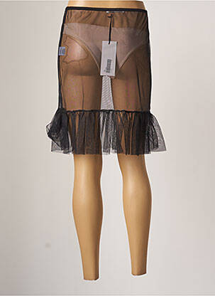 Jupon /fond de robe taille élastique noir MALOKA femme