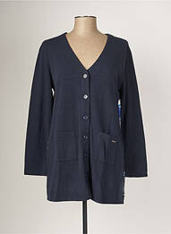 Gilet manches longues stretch bleu MALOKA femme