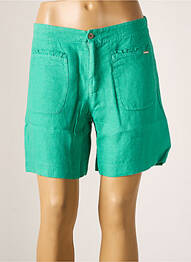 Bermuda coupe droite taille normale vert MALOKA femme