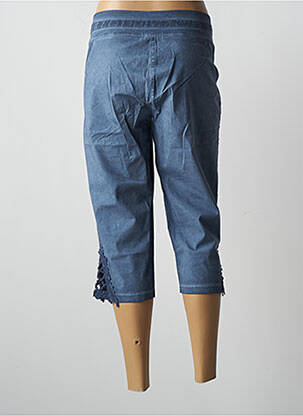 Pantacourt coupe droite taille normale bleu MALOKA femme