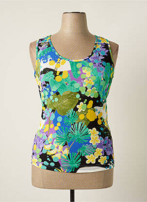 Top stretch sans manche vert MALOKA femme