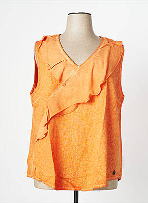 Top manches courtes manches courtes orange MALOKA femme