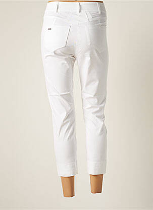 Pantacourt stretch taille normale blanc MALOKA femme