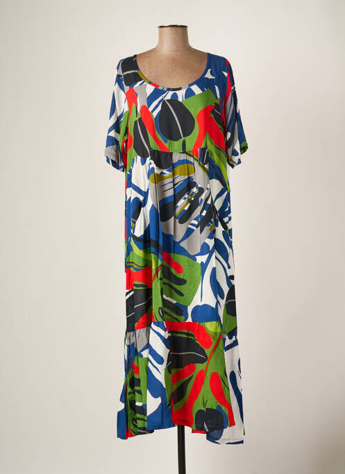 Robe longue vert G!OZE pour femme