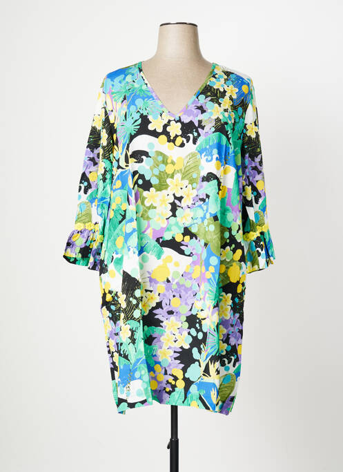 Robe mi-longue vert MALOKA pour femme