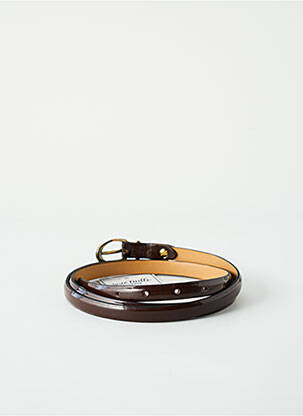 Ceinture effet matière satinée marron JUSTE TAILLE femme