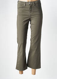 Pantalon 7/8 taille haute taille haute vert DENIM STUDIO femme