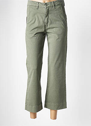 Pantalon 7/8 taille haute taille haute vert ACQUAVERDE femme