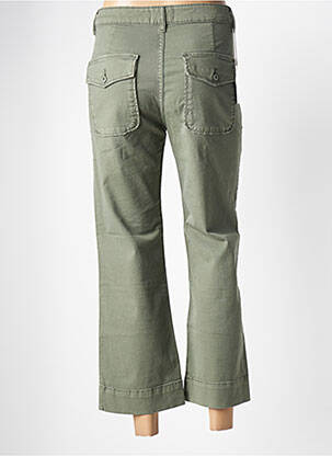 Pantalon 7/8 taille haute taille haute vert ACQUAVERDE femme