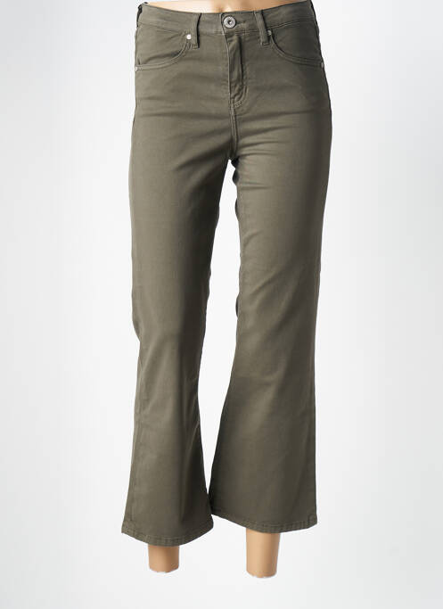 Pantalon 7/8 vert DENIM STUDIO pour femme