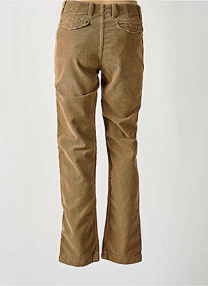 Pantalon chino fermeture zippée sous rabat boutonné taille haute beige HARTFORD femme