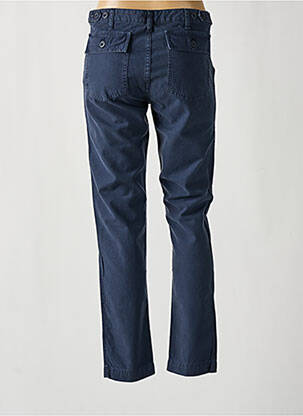 Pantalon droit tissage popeline taille normale bleu HARTFORD femme