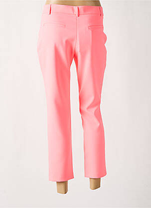 Pantalon 7/8 fermeture zippée sous rabat boutonné taille normale rose MODETROTTER femme