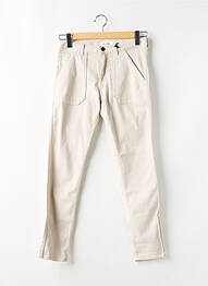Jeans coupe slim stretch taille normale beige ACQUAVERDE femme