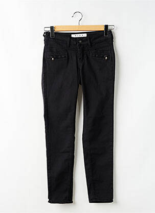 Pantalon slim tissage popeline taille normale noir FIVE femme