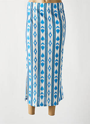 Jupe longue imprimé fantaisie bleu NOTSHY femme