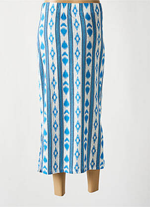 Jupe longue imprimé fantaisie bleu NOTSHY femme