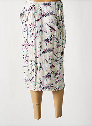 Jupe mi-longue taille à pinces beige IRO femme