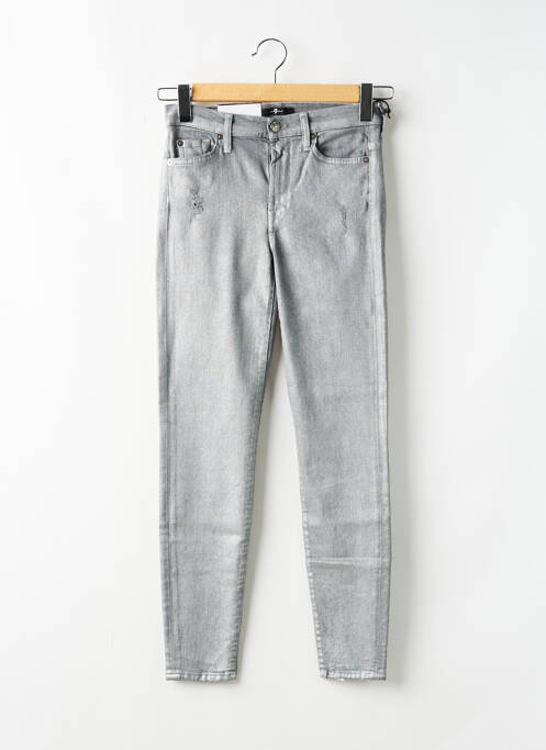 Jeans skinny taille normale taille normale argent 7 FOR ALL MANKIND femme