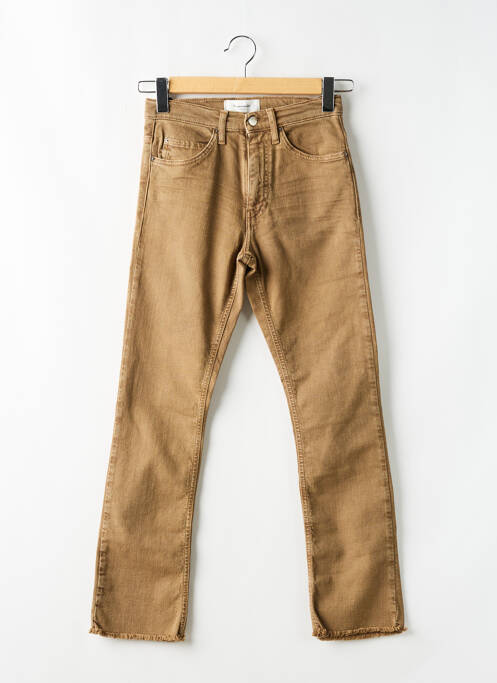 Jeans coupe droite beige ACQUAVERDE pour femme