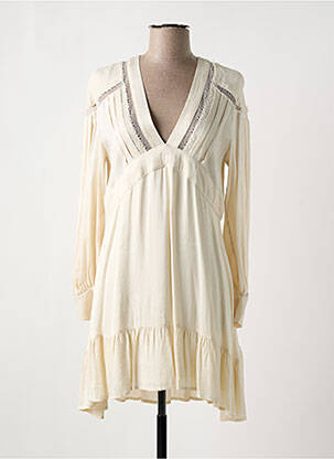 Robe courte coupe évasée manches longues beige IRO femme