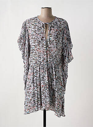 Robe mi-longue coupe fluide manches longues gris IRO femme