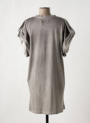 Robe mi-longue manches courtes manches courtes gris NOTSHY femme