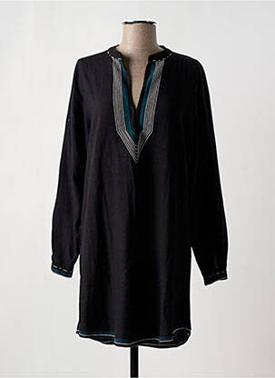 Robe courte manches longues manches longues noir MAISON SARAH LAVOINE femme