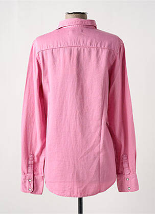 Chemisier tissage popeline manches longues rose ACQUAVERDE femme