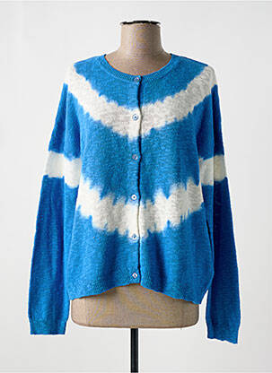 Gilet manches longues resserrée sur le bas bleu HARTFORD femme