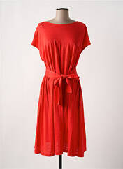 Robe mi-longue rouge MAJESTIC FILATURES pour femme seconde vue