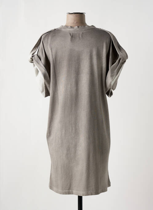 Robe mi-longue manches courtes manches courtes gris NOTSHY femme