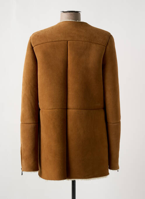 Veste en cuir marron HARTFORD pour femme