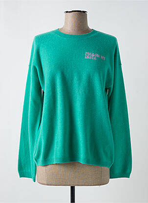 Pull col rond manches longues vert NOT SHY femme