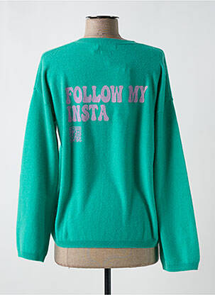 Pull col rond manches longues vert NOTSHY femme