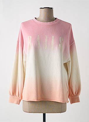 Sweat-shirt sérigraphie manches longues rose RAILS femme